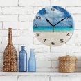 thumbnail image 3 of GZHJMY Beautiful Beach Wall Clock, Non Ticking Quartz Analog Silent Seashore Sea Ocean Blue Sky Round PVC Clocks Battery Operated for Kitchen Bathroom Living Room Home Art Decor, 3 of 7