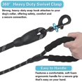 thumbnail image 4 of Strong Dog Leads - 2 Pack Dog Leads, 5 Pieds(1.5m), avec Poignée Rembourrée Confortable, _jiue, 4 of 5