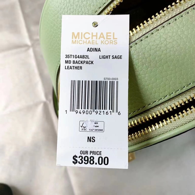 Michael Kors Sage Green Pebbled Leather Mini Backpack Sable Medium Pebbled Leather Backpack in LODEN | Michael  main image 3