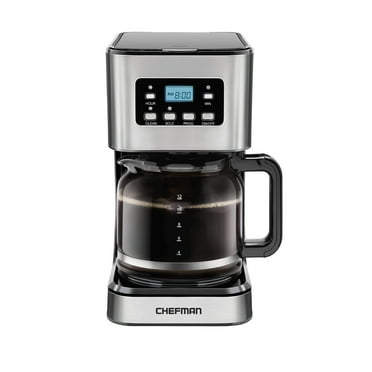 Chefman 12-Cup Programmable Coffee Maker w/ Digital Display, Auto Shut Off - Stainless Steel