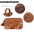 thumbnail image 3 of Elviros Neceser para Hombres, Kit Dopp de Afeitar de Viaje Grande Organizador de artículos de tocador de baño Resistente al Agua Bolsas de cosméticos de Cuero PU, 3 of 5
