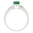 thumbnail image 4 of Solitaire Engagement Ring for Women - 1.75ct Simulated Emerald in 14K White Gold Promise Ring, 4 of 6