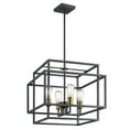 thumbnail image 1 of Kichler 43984BK Taubert 100W 4 Light Pendant Light, Black, 1 of 1