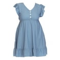 thumbnail image 4 of White Mark Casual Short Sleeve High-waist Cute Babydoll Dress with Pockets (Women's & Women's Plus), 4 of 5