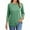 Green, variant on Summer Fashion Plus Size 3/4 Sleeve Tops for Women Printing Casual Round-Neck Blouse