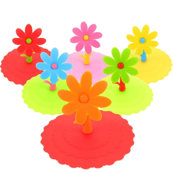 Raindrops 6 Pcs Microwave Cup Covers for Home Travel 10X10X8.5CM