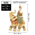 thumbnail image 2 of Accent Collection Buddha Statue on Elephant Figurine, 10" Tabletop Decor for Meditation Room, 2 of 5
