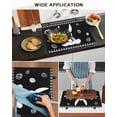 thumbnail image 5 of Large Induction Cooktop Protector Mat Black Easter Stove Top Covers for Electric Stove, Simple Cute Rabbit Eggs Buffalo Checkered Decorative Stove Burner Cover Mats, Glass Top Stove Cover, 5 of 7