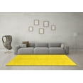 thumbnail image 3 of Ahgly Company Machine Washable Indoor Rectangle Abstract Yellow Modern Area Rugs, 2' x 4', 3 of 4