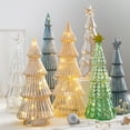 thumbnail image 2 of Illuminated Glass Christmas Tree Tabletop Light Up Christmas Tree Figurine for Xmas Home Party Centerpiece Tabletop Mantel Decor, 2 of 7
