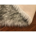 thumbnail image 4 of Soho Luxurious Faux Sheepskin Square Shape White with Black Tips Shag Area Rug, 4 of 5