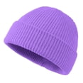 thumbnail image 4 of Guardurnaity Sombreros para mujer Sombreros de color sólido Accesorio de ropa Cubierta para el cabello Gorros flexibles Gorro de punto unisex para al Violeta 5piezas Guardurnaity CBP225360, 4 of 5