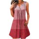 thumbnail image 1 of Vestido sin Mangas para las Mujeres Fragmentado Flash de Colores Impreso Botón Suéter Cuello Redondo Vestido, Vestido de Fiesta de Poliéster para Diario, Muestra Caso, 1 of 5