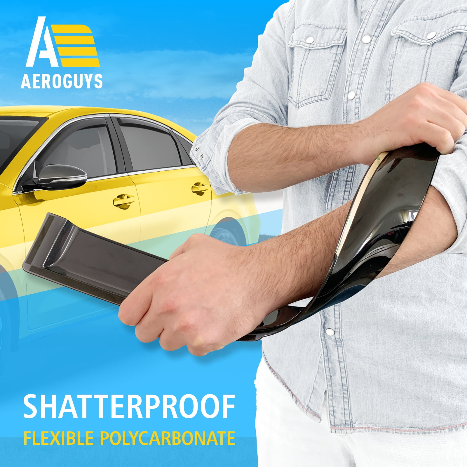 AEROGUYS Extra Durable Window Deflectors In-Channel Window Visors Rain Guards Fit for Kia Forte 2019-2024, Sun Visors, Wind Vent Visors, vent shades, Car Accessories - 4 pcs. AG0769