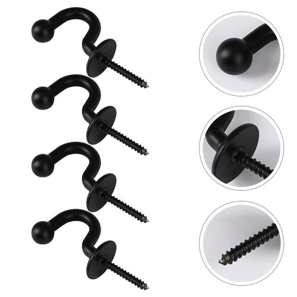 OULII 4pcs Curtain Hanger Zinc Alloy Wall Curtain Holder For Homeowners