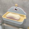 Jabonera de baño con tapa y desagüe integrado, impresa en estilo europeo, directamente de fábrica.