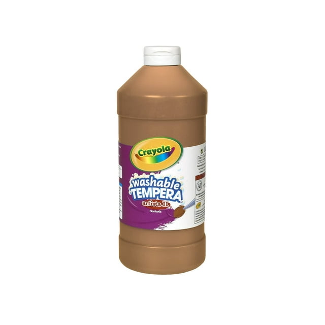 Botella comprimible Crayola de Tempera Paint, color marrón, 946 ml, lavable