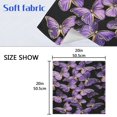 thumbnail image 2 of Iauyy Satin Napkins Set of 1- Beautiful Butterfly- Purple DIY Printing Decoration Cloth Napkin- Easy Care for Home/Party, 2 of 8
