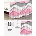 thumbnail image 3 of Pink Gray Ombre Wrap Around Bed Skirts for Queen Bed 18" Drop,Bed Skirt with Adjustable Elastic Belt Dust Ruffle Bed Valance for Bedroom Hotel Geometric Modern Abstract Moire Art Bed Frame Cover, 3 of 7