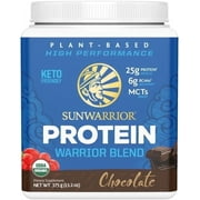 (2 pack) Sunwarrior Warrior Blend Chocolate Vegan Protein Powder 15 Servings