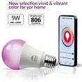 thumbnail image 3 of Himalayan Glow Multicolor LED Light Bulb, RGB Lights & Dimmable,  9.5 Watts, Wi-Fi Control, Pack of 2, 3 of 7