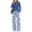 1 White-Blue-Floral, variant on Fantaslook Long Sleeve Two Piece Sets for Women Wide Leg Pants Lounge Sets Fall Vacation Travel Outfits Fashion Boho Matching Sets