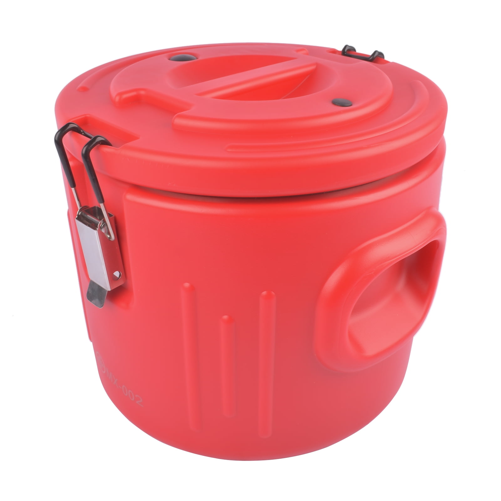 Insulated Beverage Cooler Ice and Hot Drink Dispenser with 304 Stainless Steel Interior and Spout, Portable Water Cooler with Handles, Outdoors Water Jug, Red (2.6/4/5 Gallon)