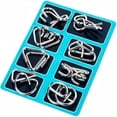 thumbnail image 4 of Juego de rompecabezas de alambre metálico AUKEXLY con 24 modelos para niños y adultos, 4 of 7