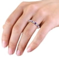 thumbnail image 6 of Amethyst and Diamond 3.4mm Eternity Band 2.47 cttw to 3.05 cttw in 14K Rose Gold.size 4.5, 6 of 8