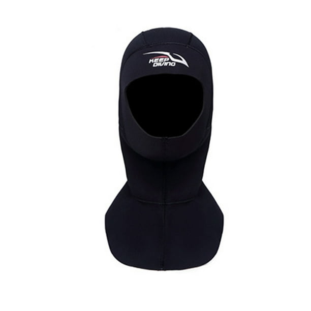 Sigue buceando DH-321 Nylon Protección contra el frío Gorro de buceo Señoras Hombres Cubierta de la cabeza Surf Impermeable Gorro de buceo impermeable Afports Negro Línea L kenally OD002585-03B