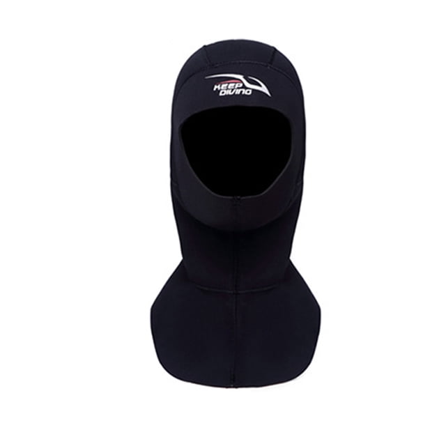 Sigue buceando DH-321 Nylon Protección contra el frío Gorro de buceo Señoras Hombres Cubierta de la cabeza Surf Impermeable Gorro de buceo impermeable Afports Negro Línea L Eigraketly OD002585-03B