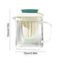 thumbnail image 3 of High Borosilicate Glass Water Cup, Heatable Tea Pitcher With Detachable Filter Screen, for Juices and Cold Beverages, Green, 3 of 7