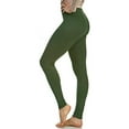 thumbnail image 5 of LMB Lush Moda Leggings for Women with Comfortable Yoga Waistband - Buttery Soft in Many of Colors - fits X-Large to 3X-Large, Wilderness Green, 5 of 6