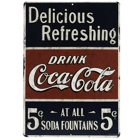 - Coca-Cola Embossed Metal Sign