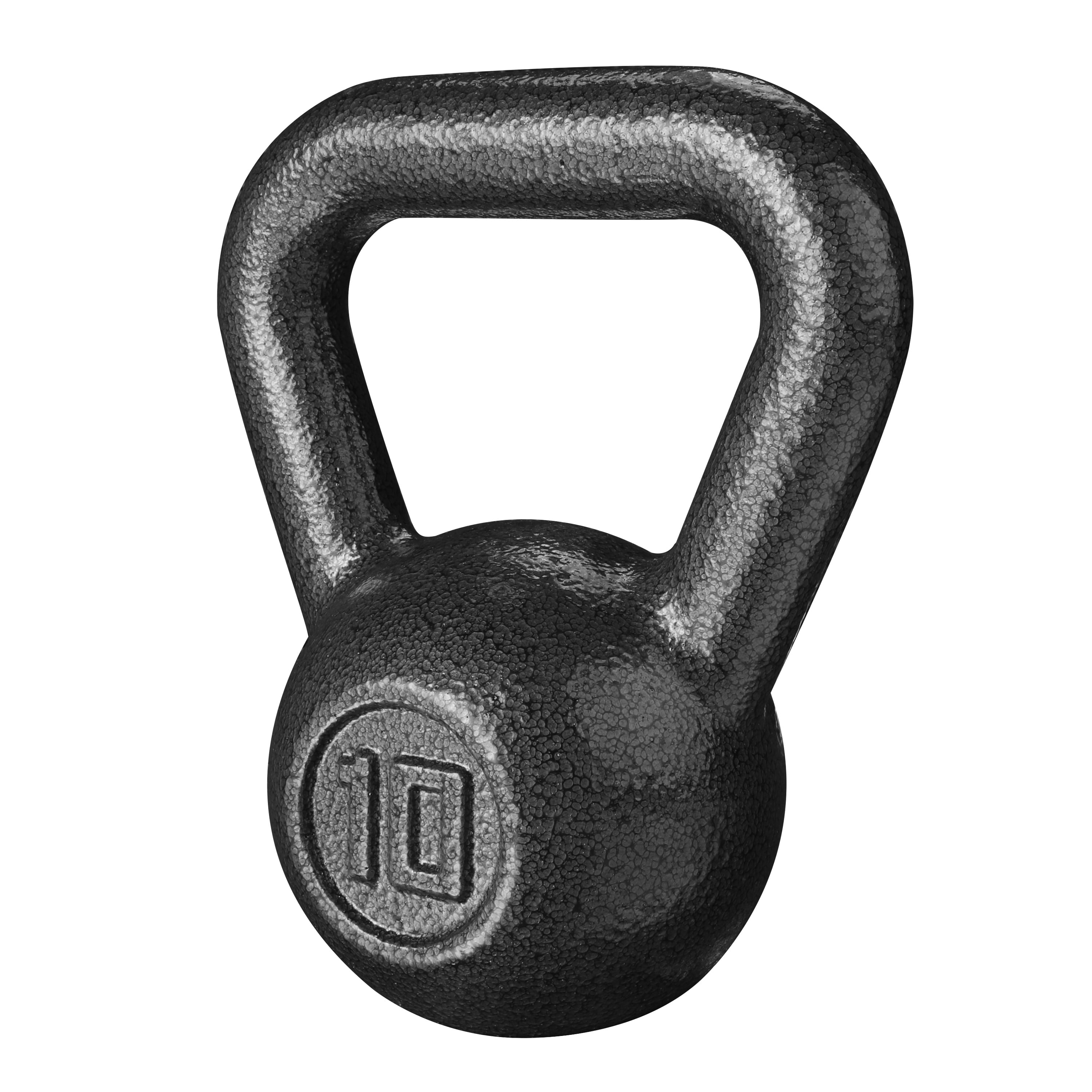 Athletic Works 10lb Kettlebell, Casting Iron, Durable Hammertone Finish