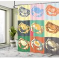 thumbnail image 5 of Ambesonne Pop Art Shower Curtain, Composition of Crabs, 69"Wx84"L, Pale Yellow and Orange, 5 of 5