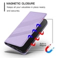 thumbnail image 5 of Wallet Leather Case For Samsung Galaxy A37 5G 6.7",with Card Holder, Shockproof ,Kickstand ,Embossed Multifunctional Magnetic Phone Case,Purple,For Galaxy A37 5G, 5 of 7