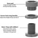 thumbnail image 4 of Shock Absorbing Washing Machine Feet Leveling Pads - 4 Pack Universal Adjustable Anti-Vibration Pads for Washer and Dryer, 4 of 5