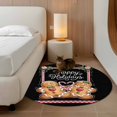 thumbnail image 2 of Small Round Rug 3Ft Washable Non-Slip, Christmas Gingerbread Circle Area Rugs for Living Room Bedroom, Xmas Berry Black Checkered Indoor Floor Mats Carpet Runner for Home Decor, 2 of 8