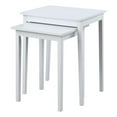 thumbnail image 2 of Pemberly Row Set of 2 Contemporary Nesting End Tabless in White Wood, 2 of 4