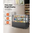 thumbnail image 3 of KFFKFF Refrigerated Display Case, 17.6 Cu.Ft./550L Large Pastry Display Case, 2-Tier Commercial Cake Refrigerator with LED Lighting, TURBO Cooling, 3 of 9