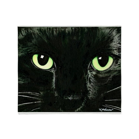 CafePress - Black Cat Pearl Throw Blanket - Soft Fleece Throw Blanket, 50"x60" for All Ages