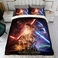 thumbnail image 4 of Star Wars Conjunto de sábanas temático, trío de piezas, cómodo y amigable con la piel, diseño único, regalo de decoración para el hogar para familiares, amigos y fans,173cm *218cm, 4 of 6