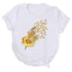 thumbnail image 3 of Puntoco Mujeres Casual Carta Impresión Mangas Cortas O-Cuello Camiseta Suelta Blusa tops Puntoco Puntoco-4068, 3 of 4