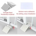 thumbnail image 3 of 6 Pcs Support Feet for Pet Gate Isolation Fence Gate, Plastic Triangle Reinforcement Fitting Free Standing Dog Gate Fence Panel (White)12*6.5cm, 3 of 5