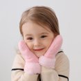 thumbnail image 3 of 2 pares de guantes infantiles de otoño e invierno, guantes antideslizantes cálidos y de punto de cachemira, 3 of 5