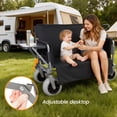 thumbnail image 3 of BOFANG All-Terrain Folding Wagon Cart 3-in-1 with Bench, Canopy, and Table, 500lbs Heavy Duty for Garden, Fishing,Black, 3 of 10