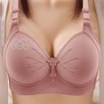 thumbnail image 2 of Hrsba Womens Summer Bra,Plus Size Bra for Womens,Women's Large-size Rims-free Adjustable Gathered Breathable Full-cup Underwear Daily Bra, 2 of 4