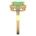 thumbnail image 3 of 2.78 ct Emerald Cut Simulated Green Diamond Halo Engagement Ring for Women in 18K Yellow Gold, 3 of 5