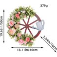 thumbnail image 3 of Guirnalda con forma de rueda de riego creativa, guirnalda de simulación de primavera, diseño de escena pastoral para exteriores, como se muestra, 3 of 5